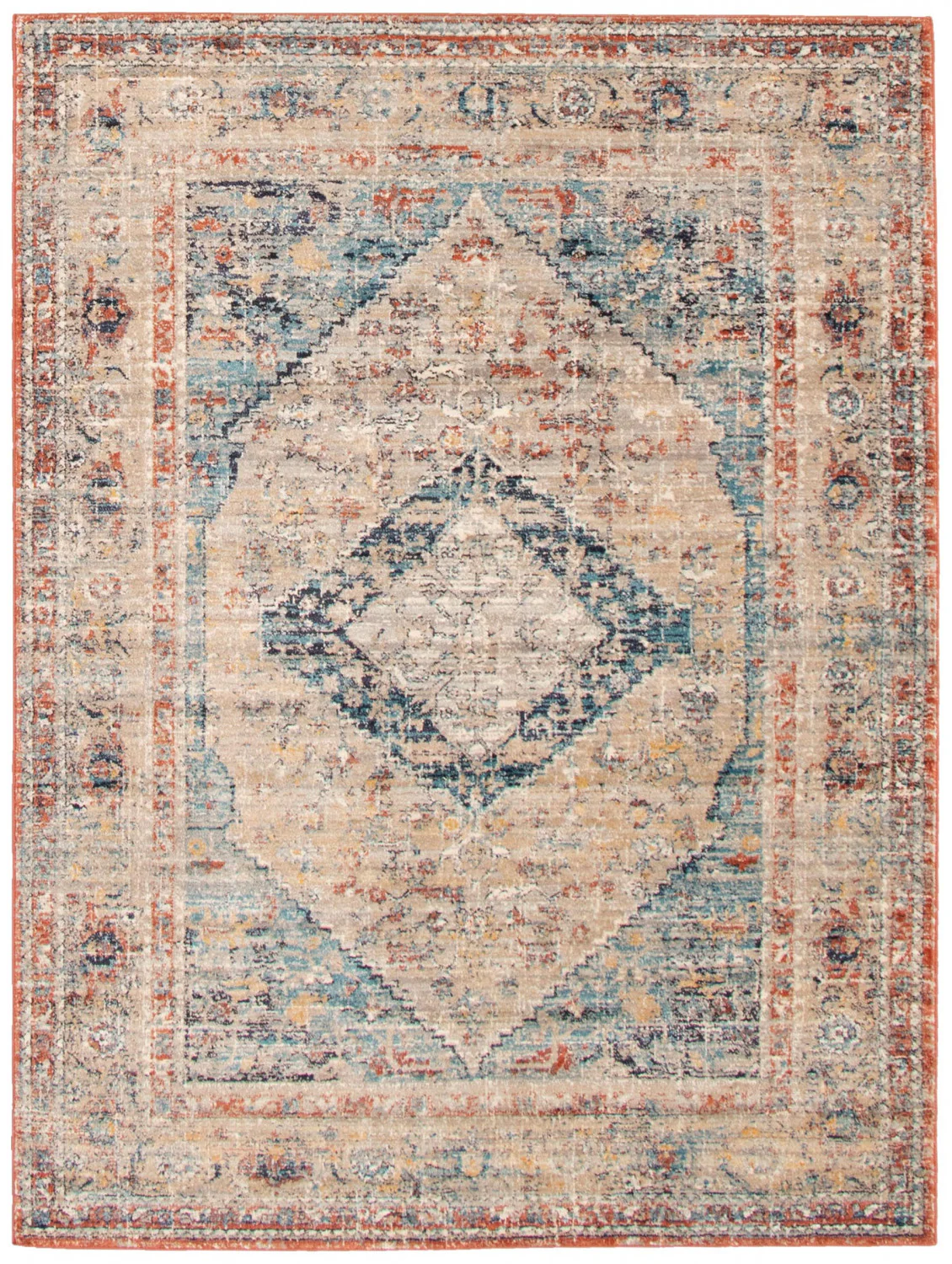 Bolivar Bijar Multi Colour Area Rug - 6'7" x 8'6"