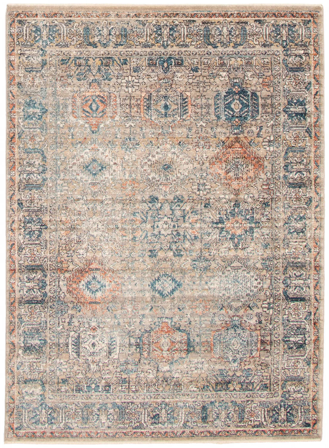 Bolivar Yalameh Blue -Grey Area Rug - 5'3" x 7'6"