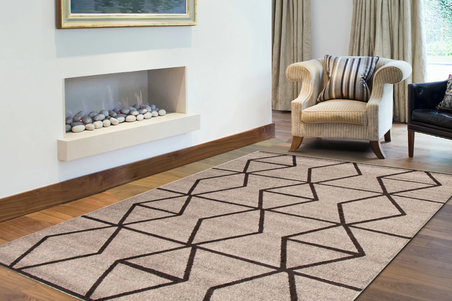 Anandi Grey-Brown Area Rug - 7'10" x 10'2"
