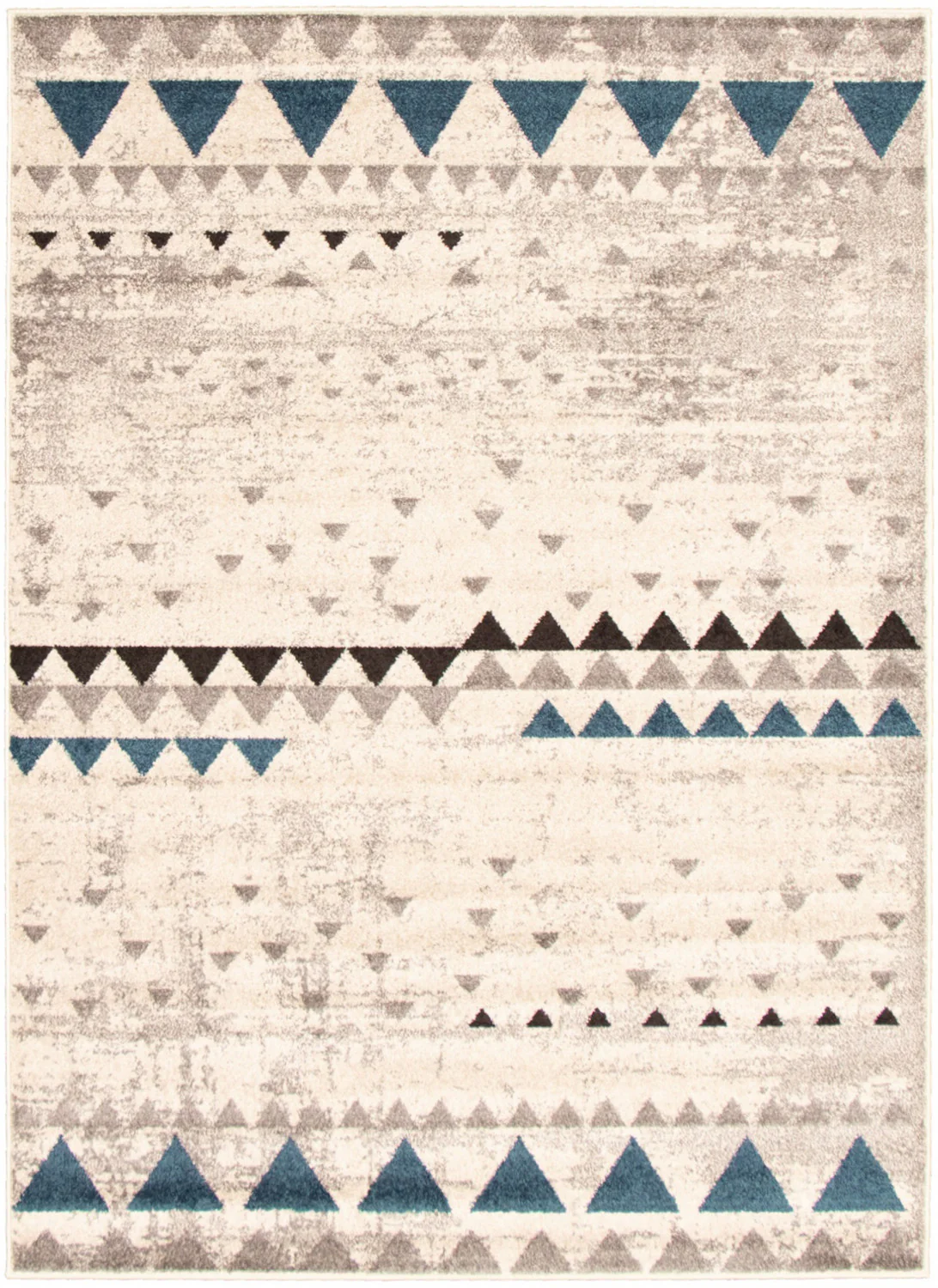 Raja Ivory-Blue Area Rug - 3'11" x 5'7"
