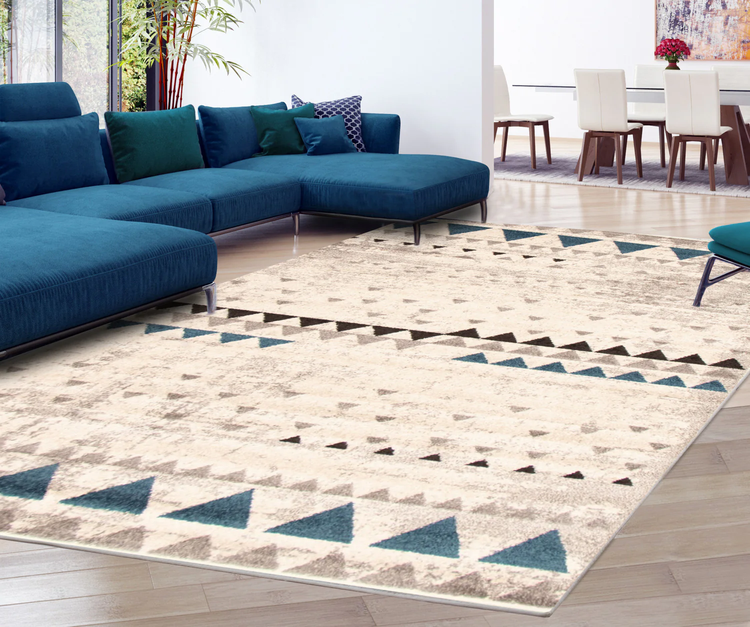 1036-raja-ivory-blue-area-rug-3-11-x-5-7--2.webp Raja Ivory-Blue Area Rug - 3'11" x 5'7"