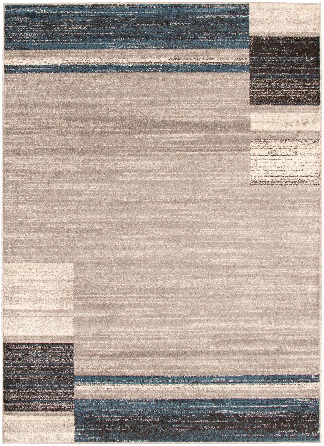 Aya Grey-Blue Area Rug - 3'11" x 5'7"