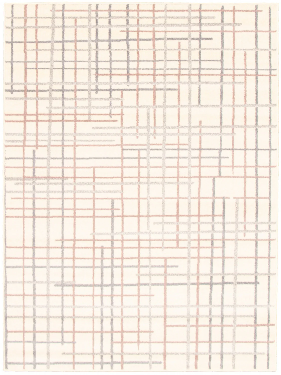 Taite Cream-Silver Area Rug - 3'11" x 5'7"