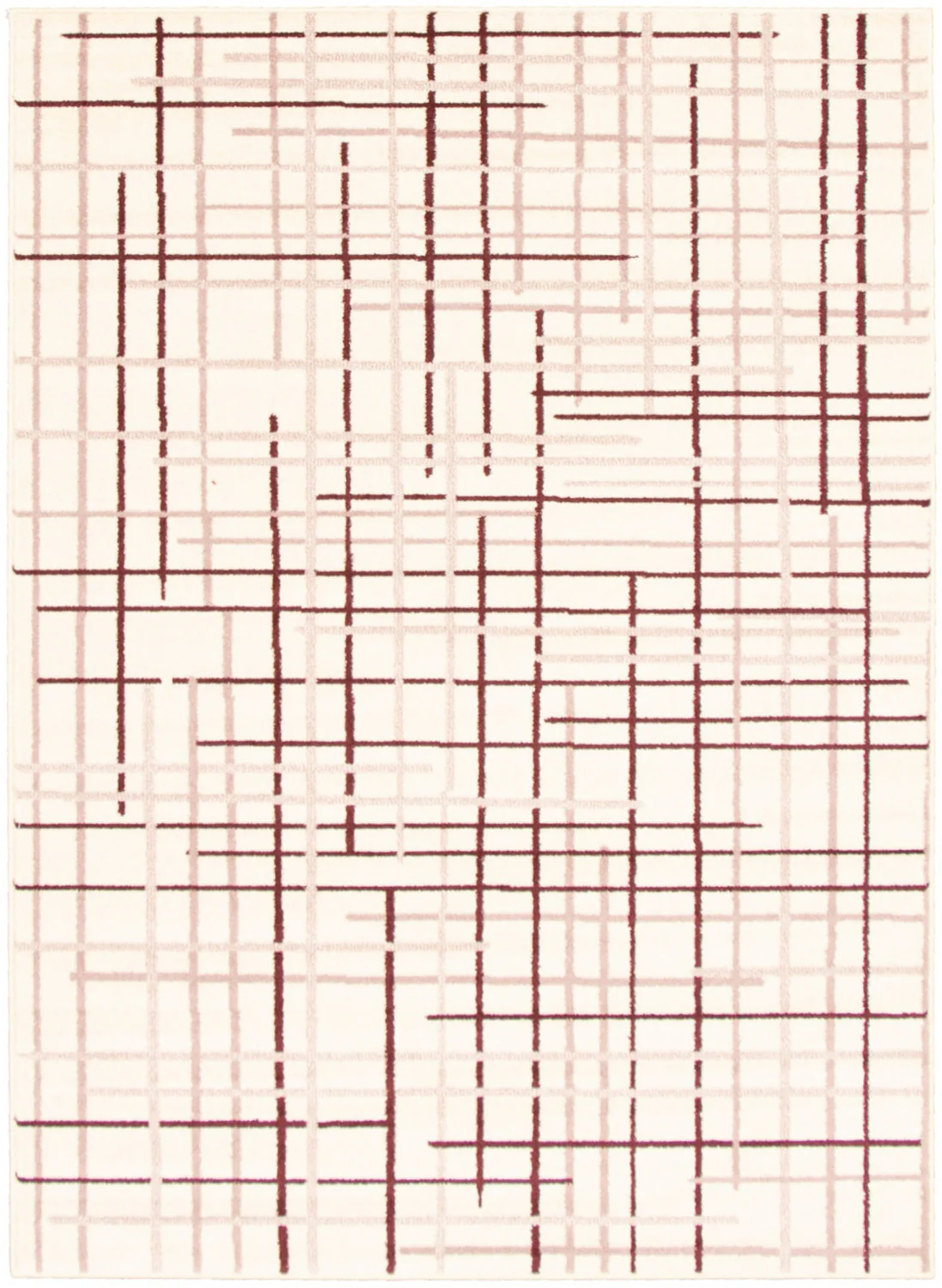 Taite Cream-Bordeaux Area Rug - 7'10" x 10'2"