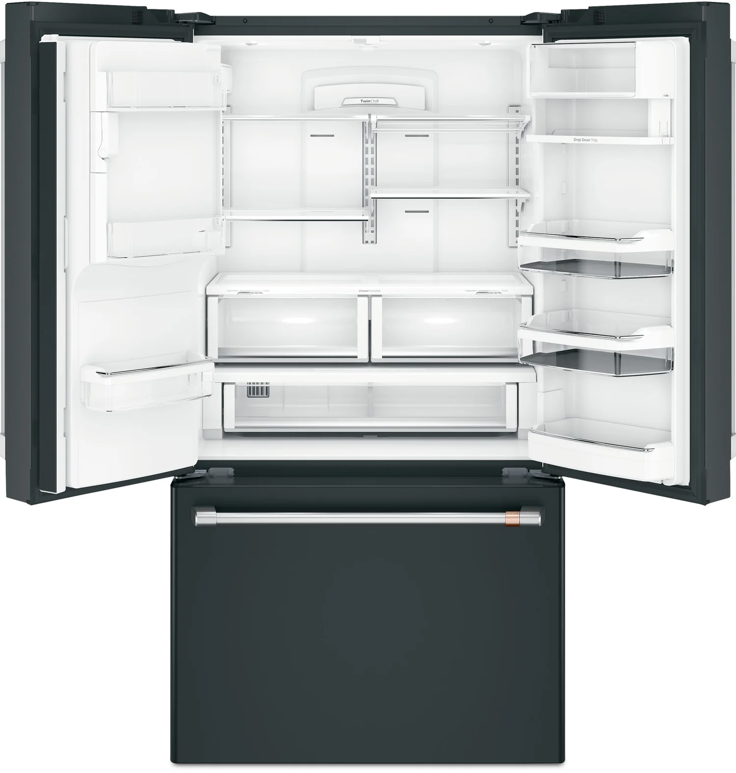 Cafe 36" 22.2 Cu. Ft. French-Door Refrigerator - Matte Black - CYE22TP3MD1