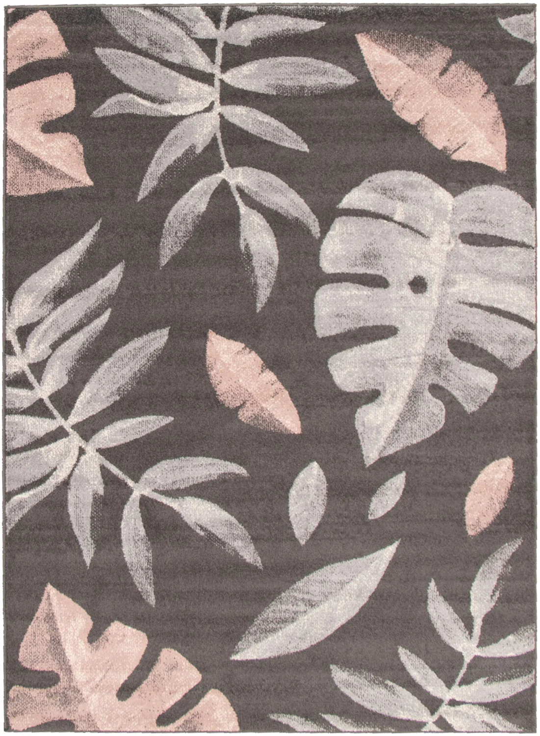 Palta Anthracite-Rose Area Rug - 7'10" x 10'2"