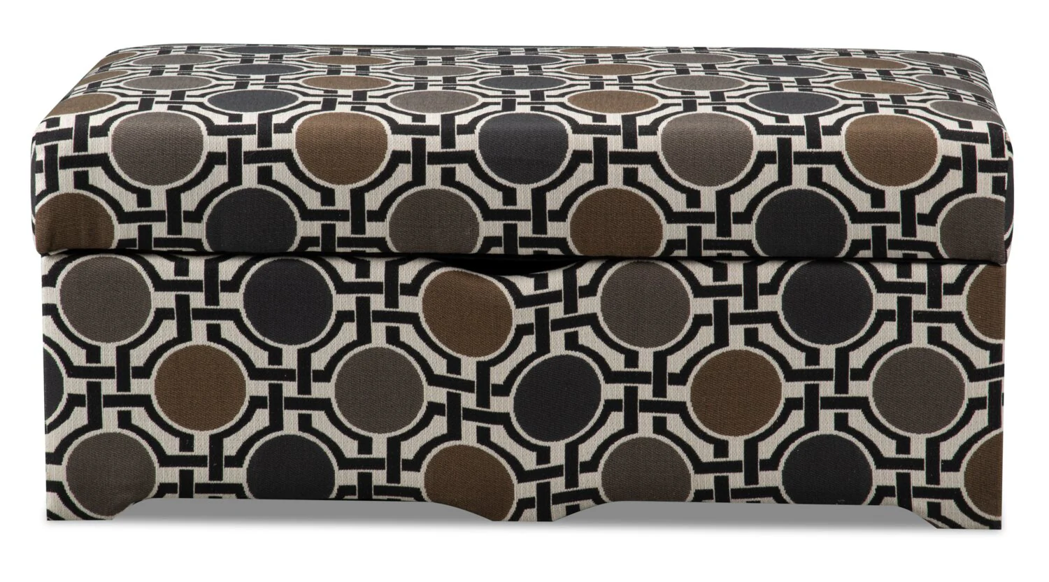 Made in Canada Nina 39" Linen-Look Fabric Accent Storage Ottoman