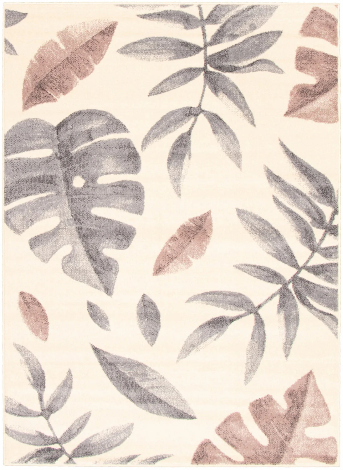 Palta Cream-Rose Area Rug - 3'11" x 5'7"