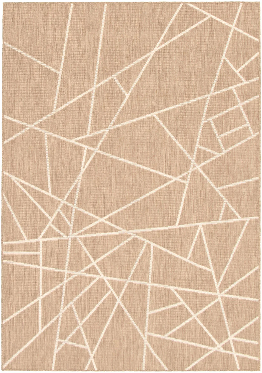 Sadie Abstract Taupe-Champagne Area Rug - 5'3" x 7'7"