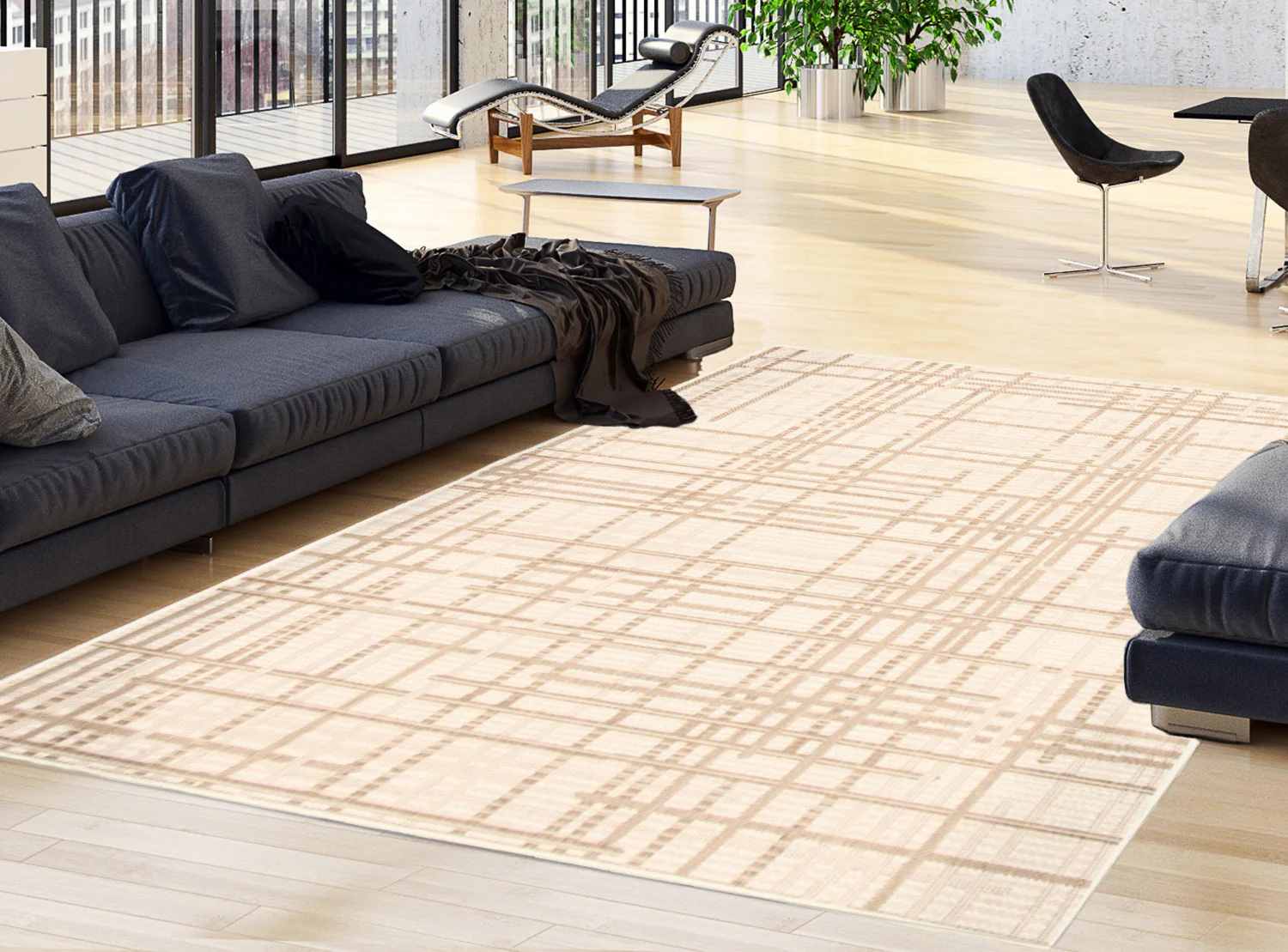 Sadie Burburry Champagne-Taupe Area Rug - 5'3" x 7'7"