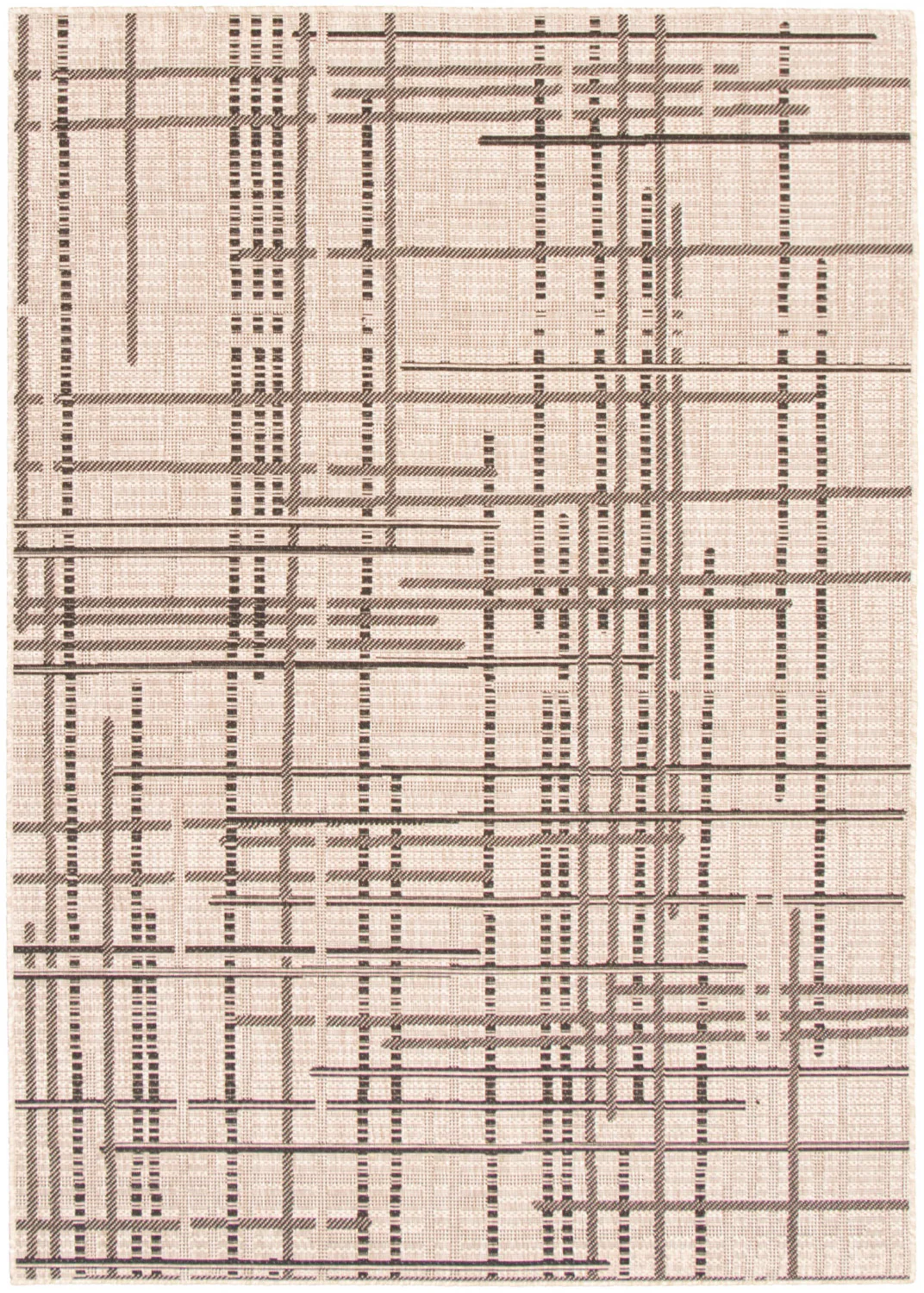 Sadie Burburry Silver-Black Area Rug - 5'3" x 7'7"