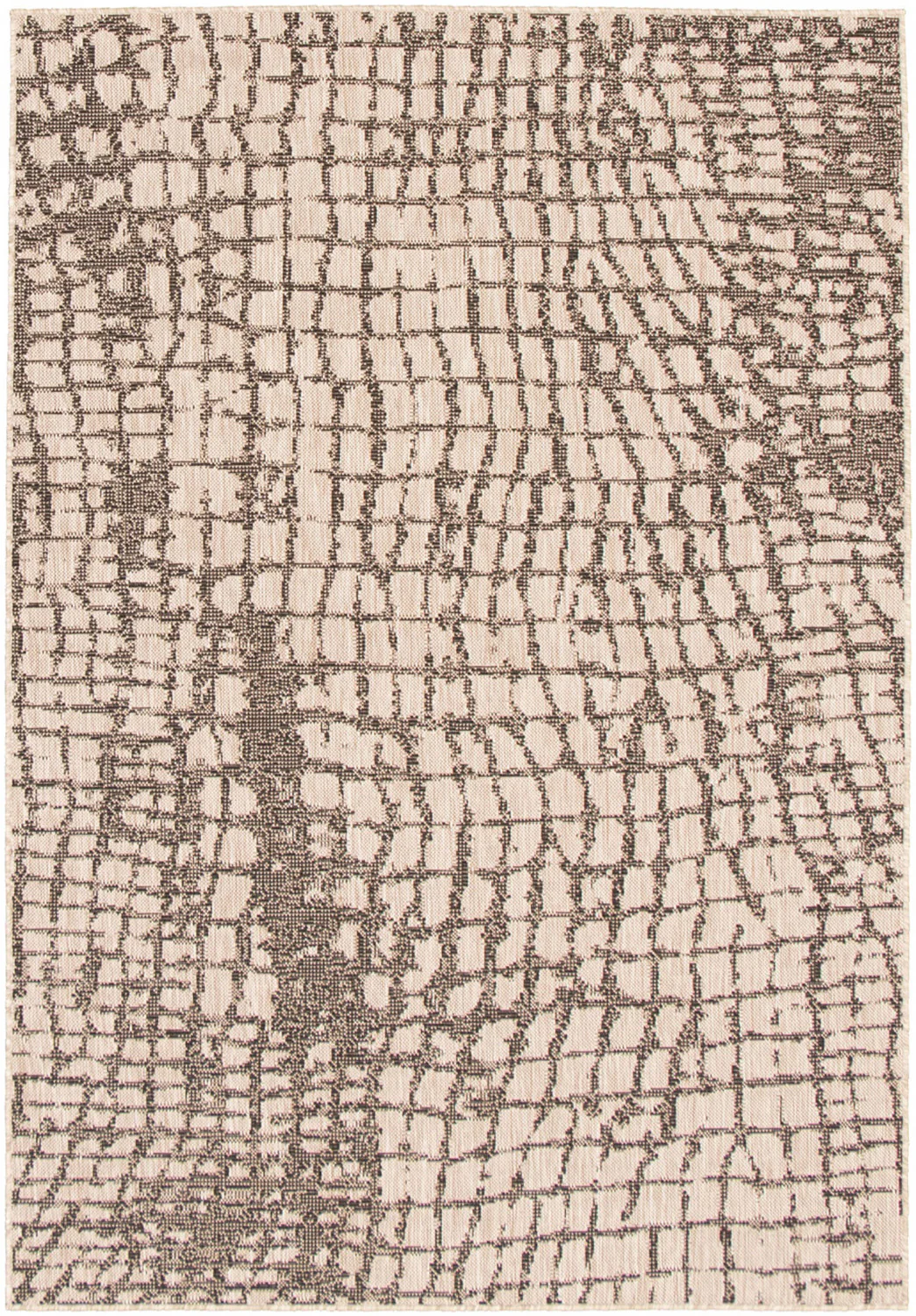 Sadie Safari Silver-Black Area Rug - 3'11" x 5'7"