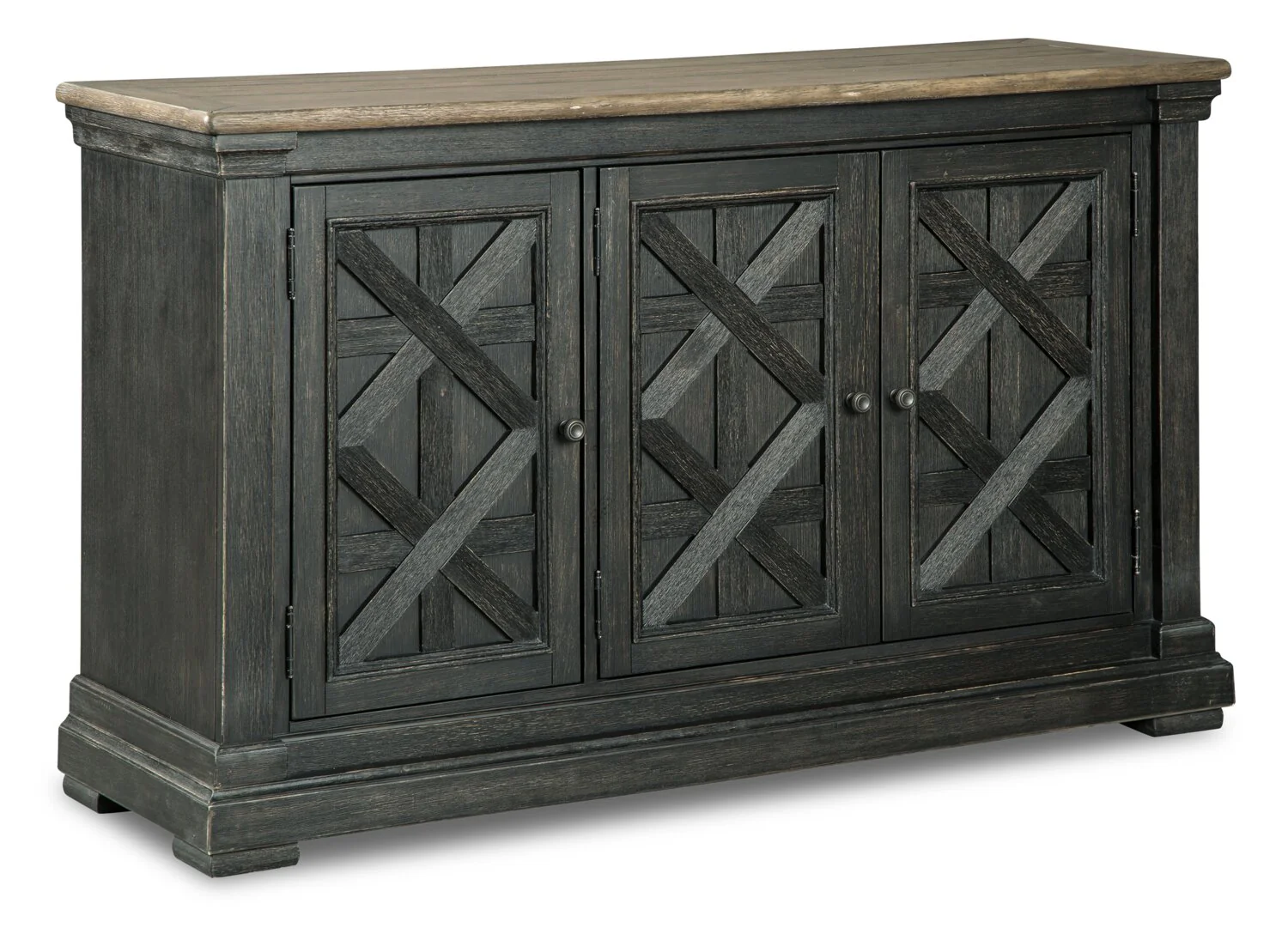 Isla Dining Server with Storage, 57.8"W - Rustic Black