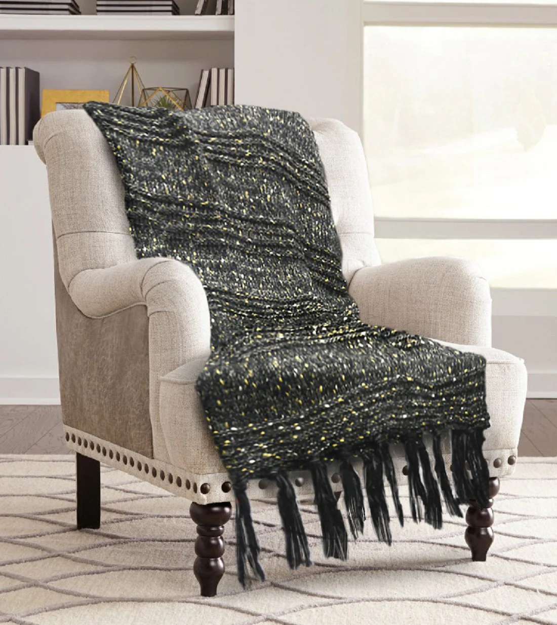 Chester 50" x 60" Throw Carbon
