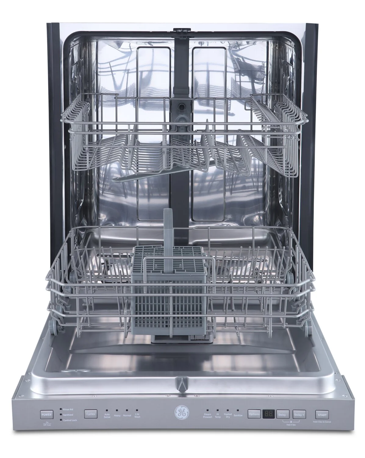 GE 24" 52 dBA Built-In Top-Control Dishwasher with Steam Pre-Wash - Stainless - GBP534SSPSS