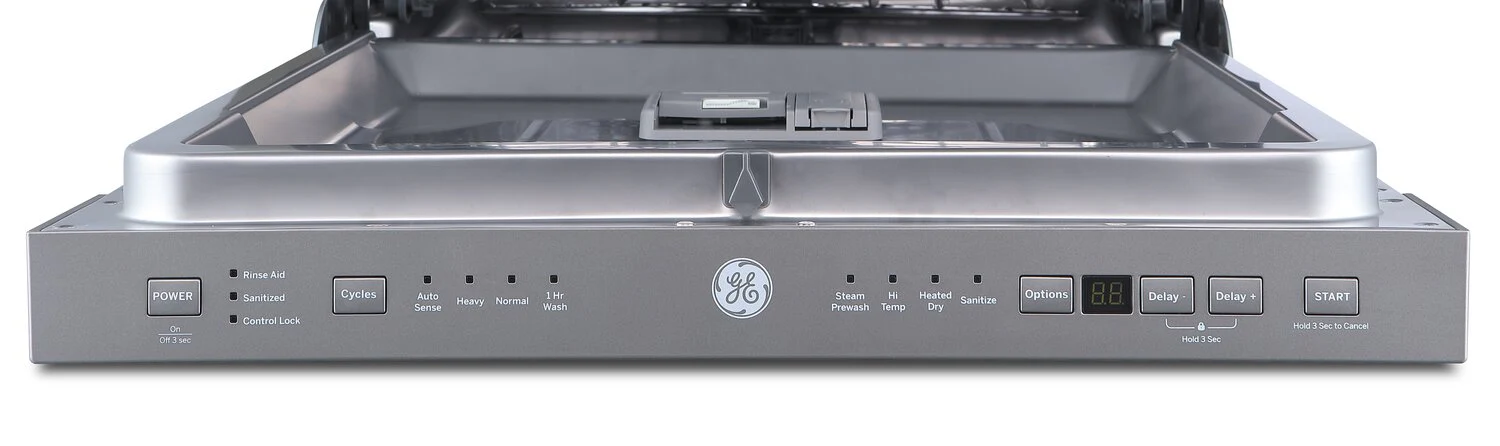 GE 24" 52 dBA Built-In Top-Control Dishwasher with Steam Pre-Wash - Stainless - GBP534SSPSS