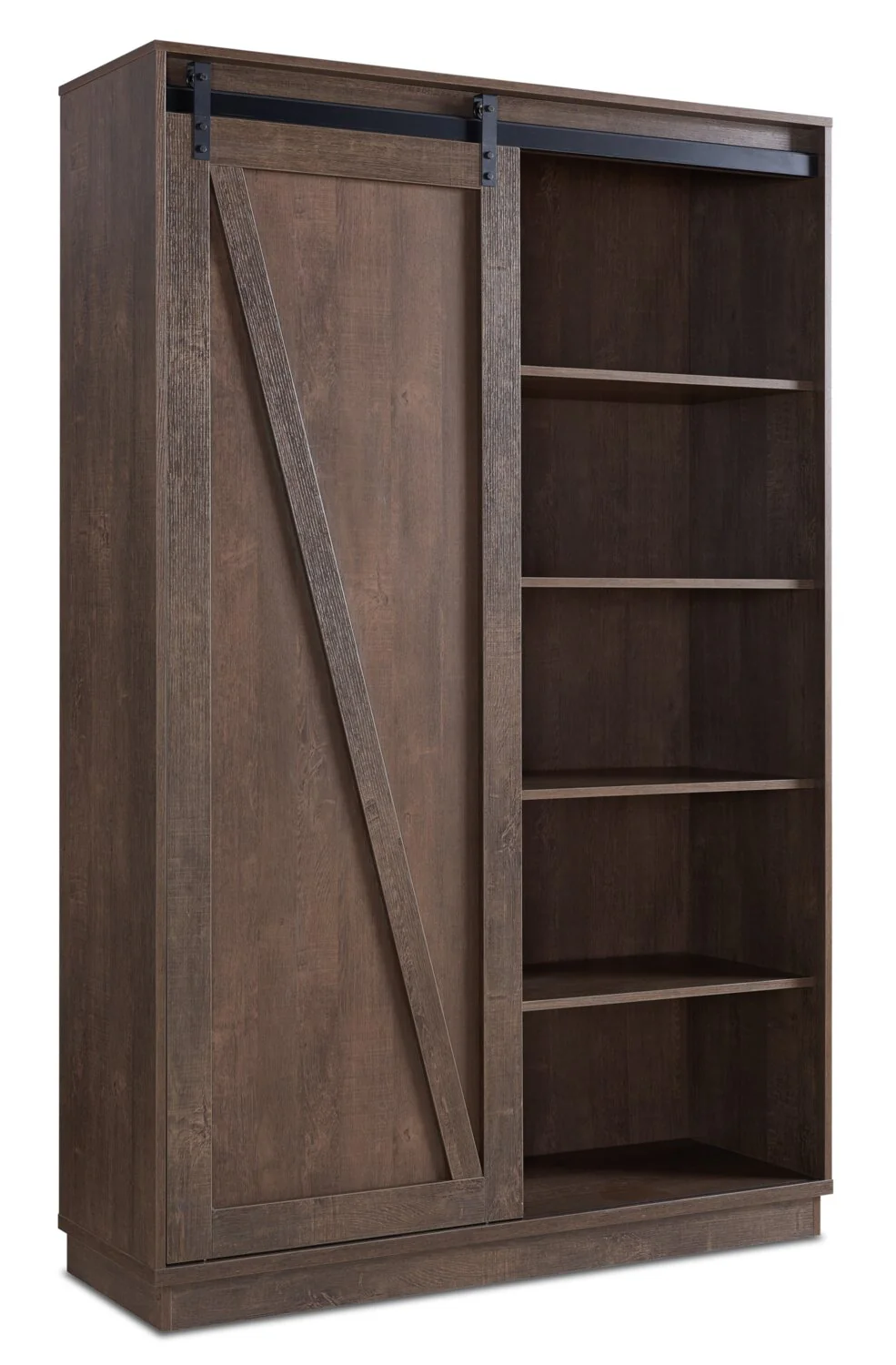 Warren 47.25" Accent Storage Cabinet with Sliding Barn-style Door - Walnut Oak