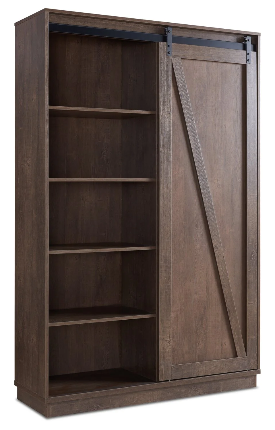 Warren 47.25" Accent Storage Cabinet with Sliding Barn-style Door - Walnut Oak