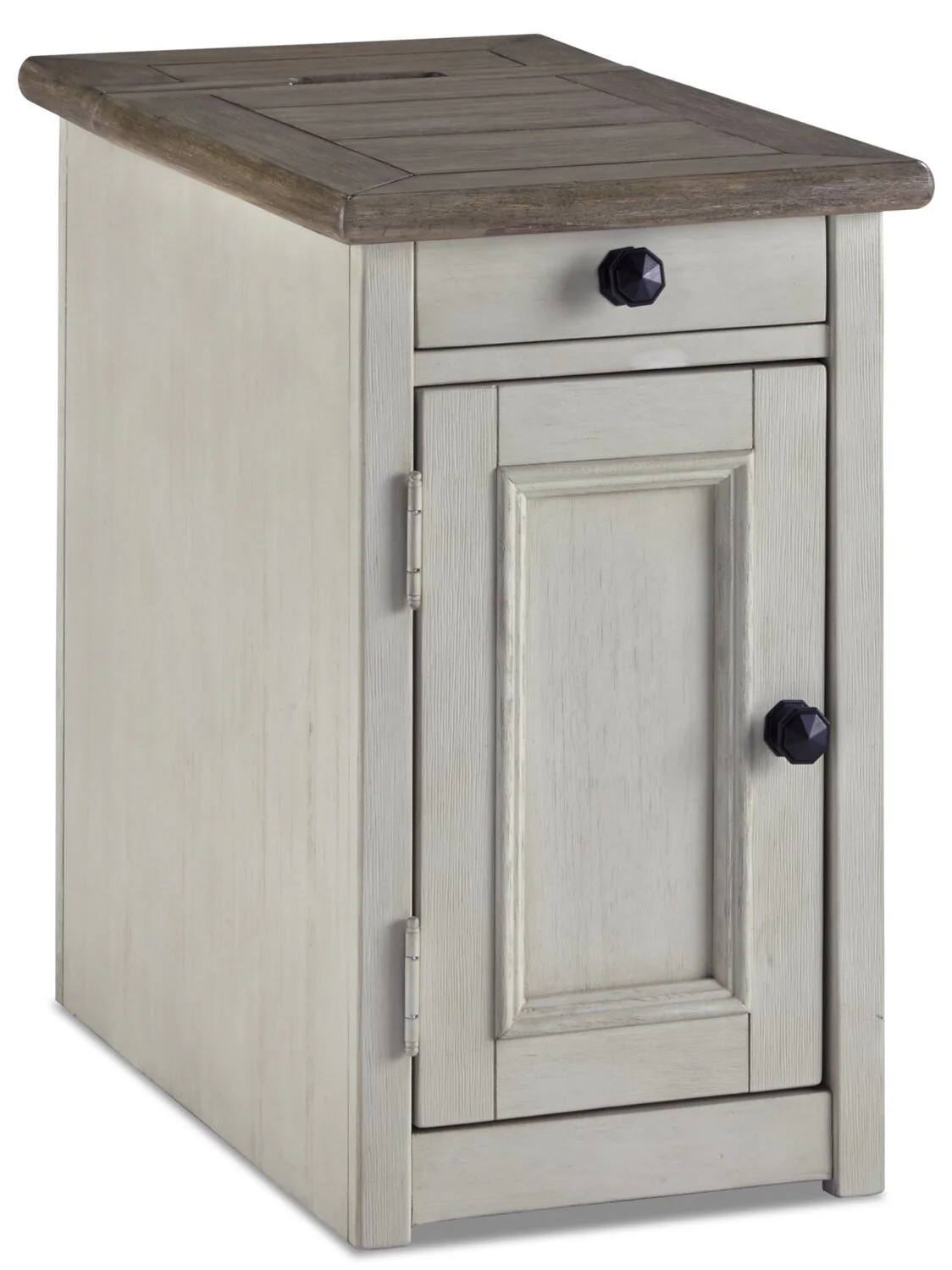 Colby 14" Rustic Chairside Table with Storage - Two Tone Wood