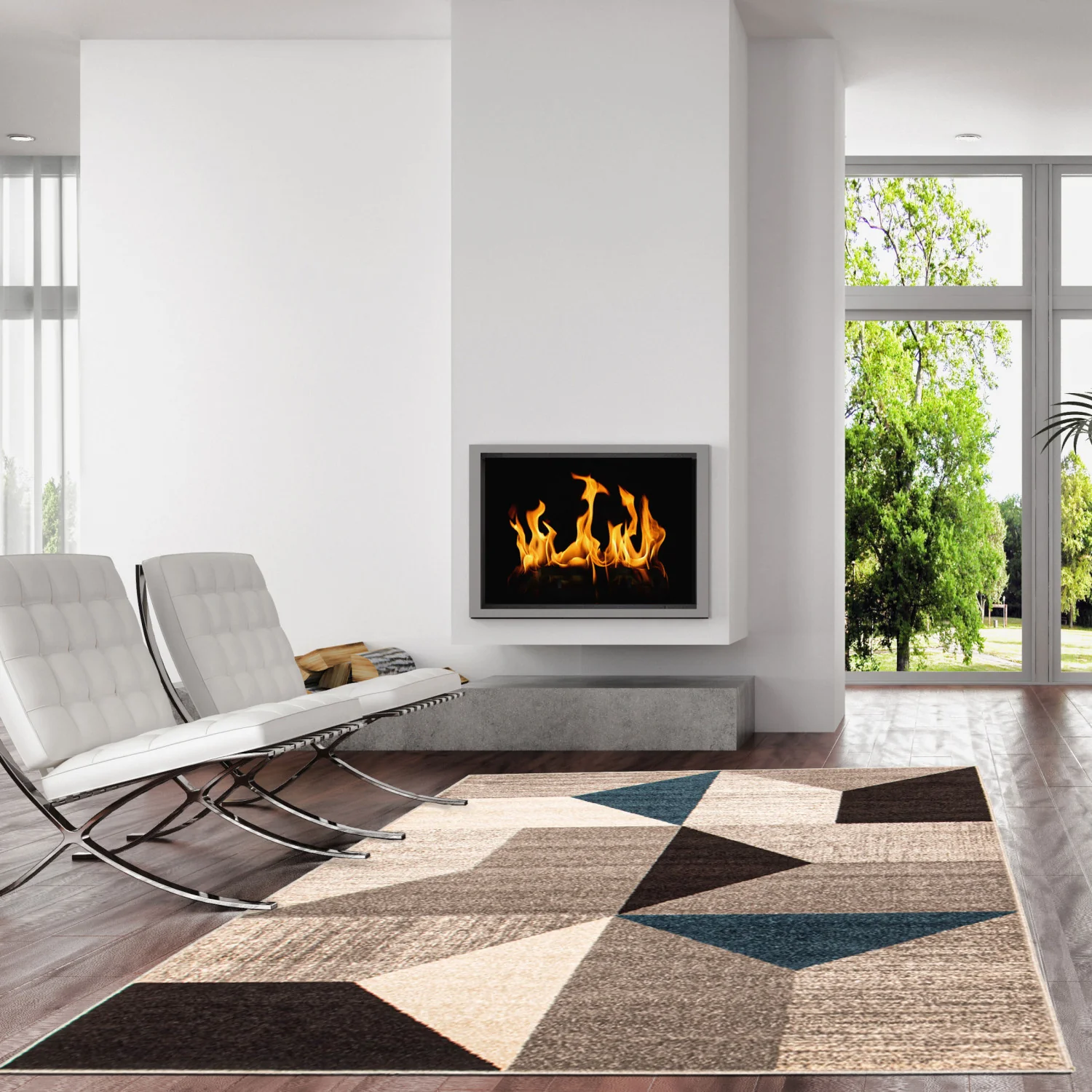 Hadley Grey / Blue 7'10" x 10'2" Area Rug