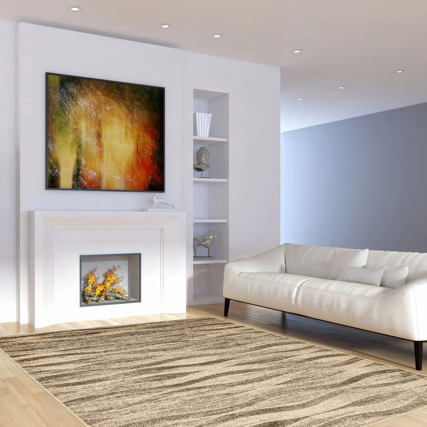 Arusha Ivory / Grey 6'7" x 9'6" Area Rug