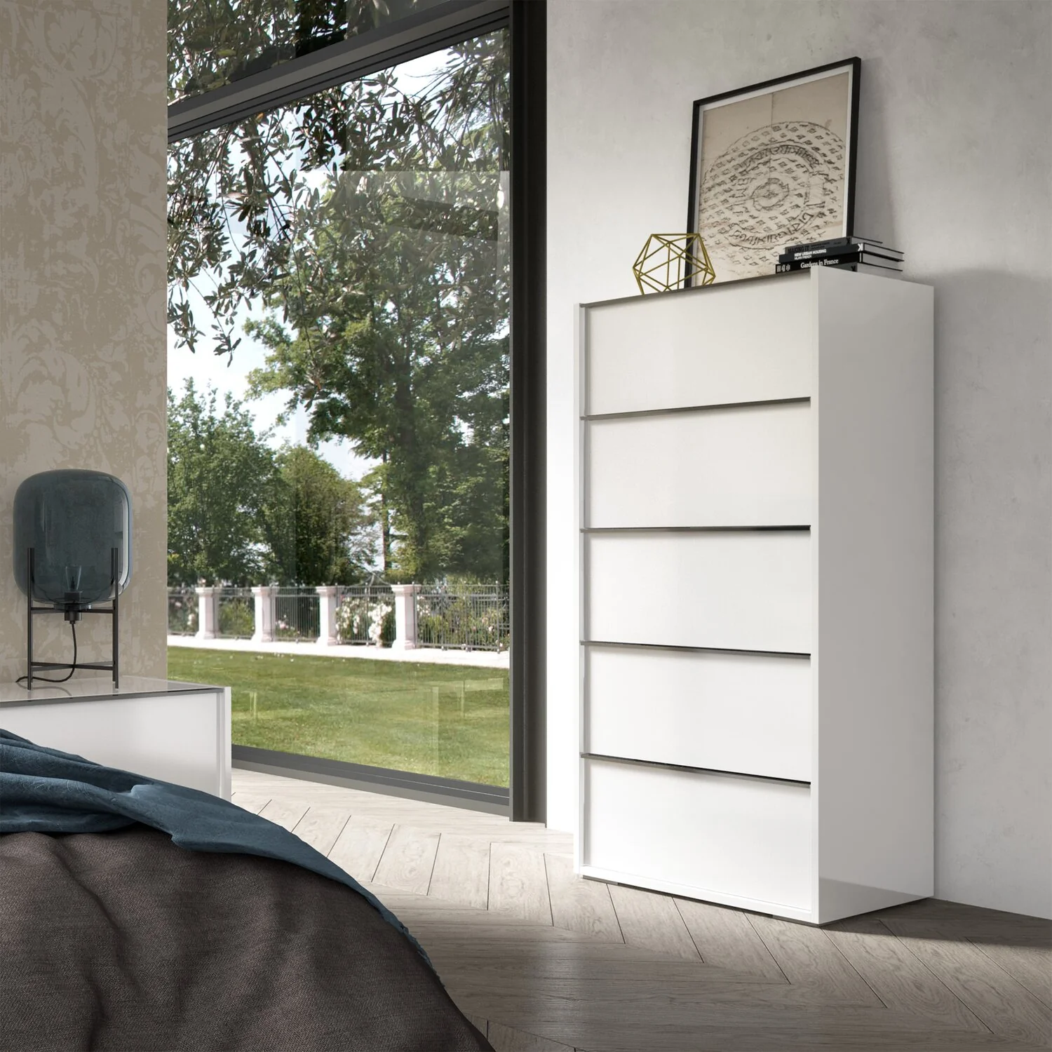 1578-raia-bedroom-chest-of-drawers-5-drawer-made-in-italy-23-w-x-53-5-h-modern-white-5.webp Raia Bedroom Chest of Drawers, 5-Drawer - Made in Italy, 23"W x 53.5"H, Modern - White