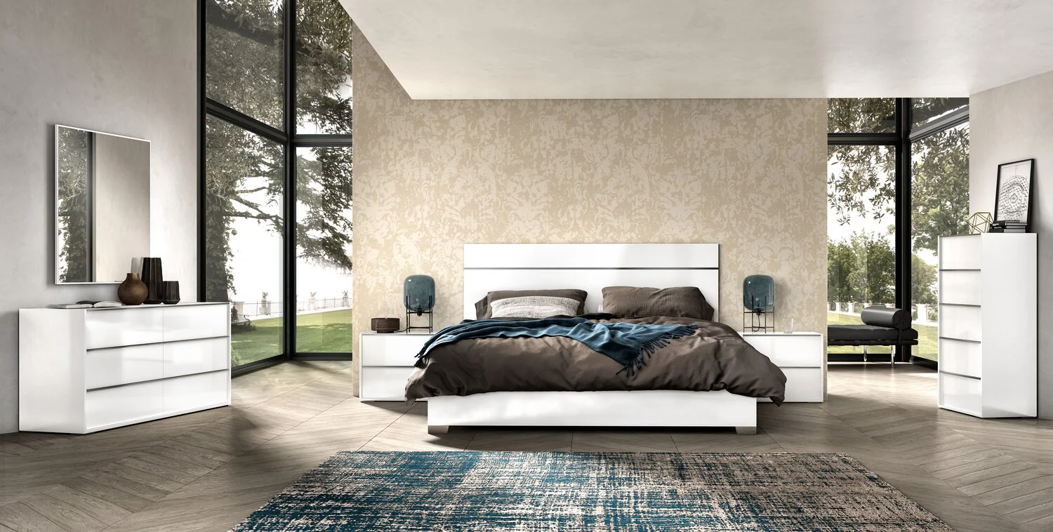 1596-gino-6pc-bedroom-set-with-panel-bed-dresser-mirror-nightstand-made-in-italy-modern-white-queen-size-7.webp Gino 6pc Bedroom Set with Panel Bed, Dresser, Mirror & Nightstand - Made in Italy, Modern, White - Queen Size