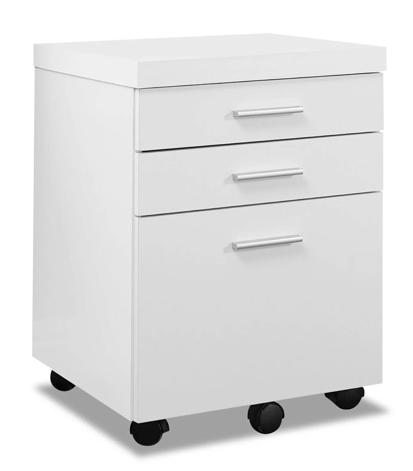 Bruno 18.25" 3-Drawer Filing Cabinet - White