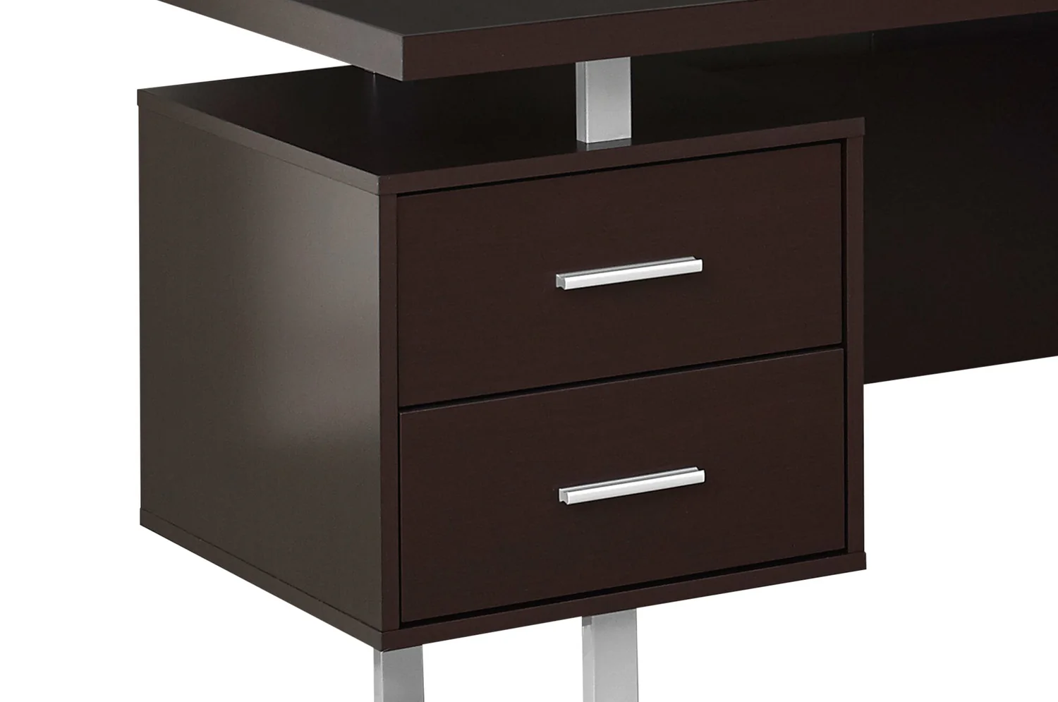 Marnie Reversible 71" L-Shaped Corner Office Desk with 3-Drawers - Espresso