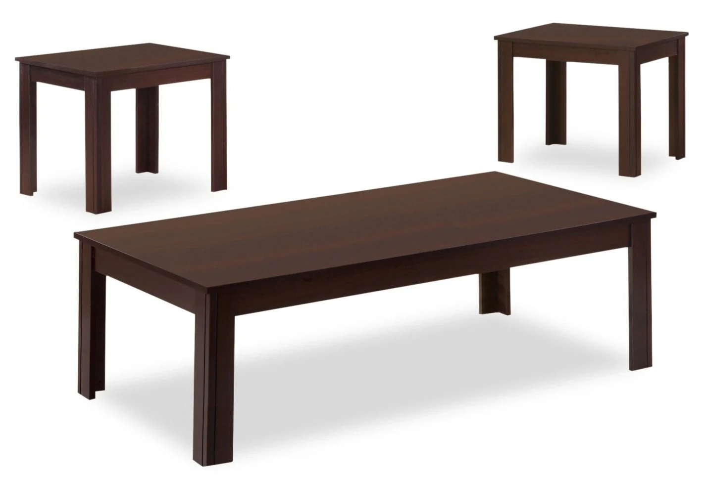 Kiana 44" Modern 3-Pack Coffee + 2 End Tables - Espresso