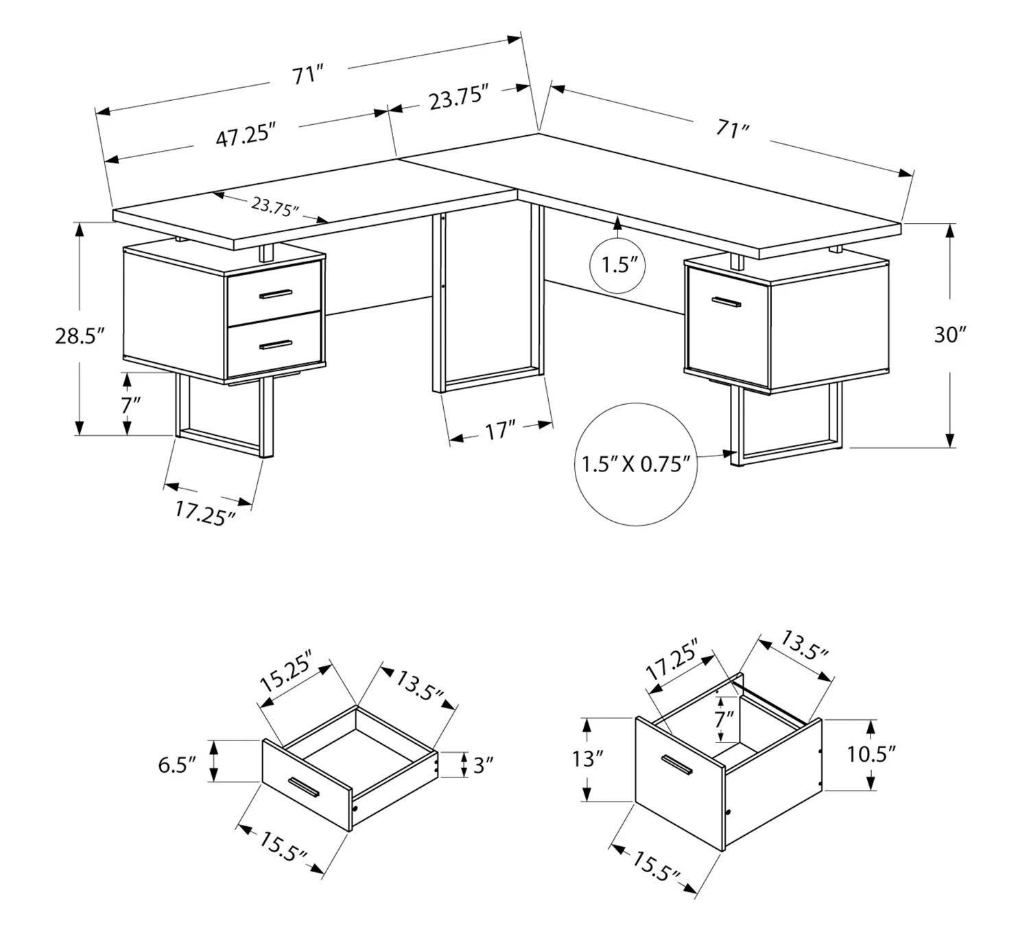 1640-marnie-reversible-71-l-shaped-corner-office-desk-with-3-drawers-walnut-4.webp Marnie Reversible 71" L-Shaped Corner Office Desk with 3-Drawers - Walnut