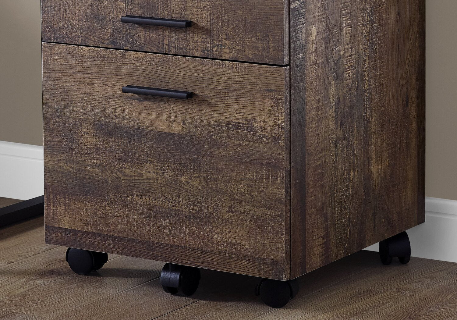 Bruno 18.25" 3-Drawer Filing Cabinet - Brown