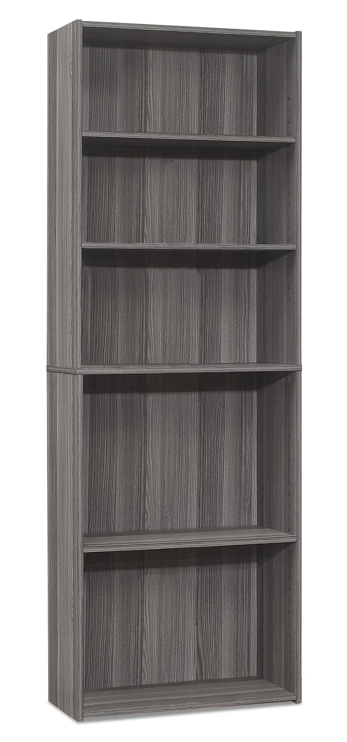 Slade 24.75" 5-Shelf Bookcase - Grey