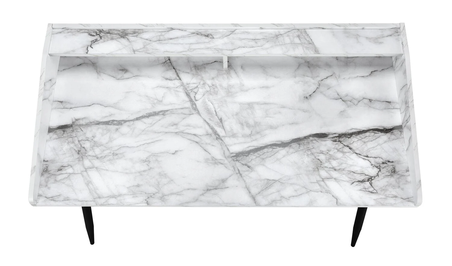 1662-jeremy-47-25-office-desk-with-small-hutch-white-marble-look-3.webp Jeremy 47.25" Office Desk with Small Hutch - White Marble-Look