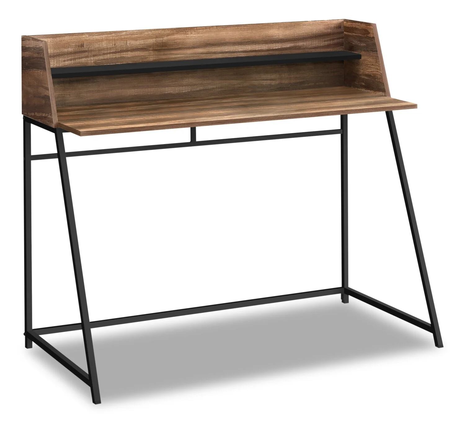 Lawson 47.25" Office Desk with Small Hutch - Brown