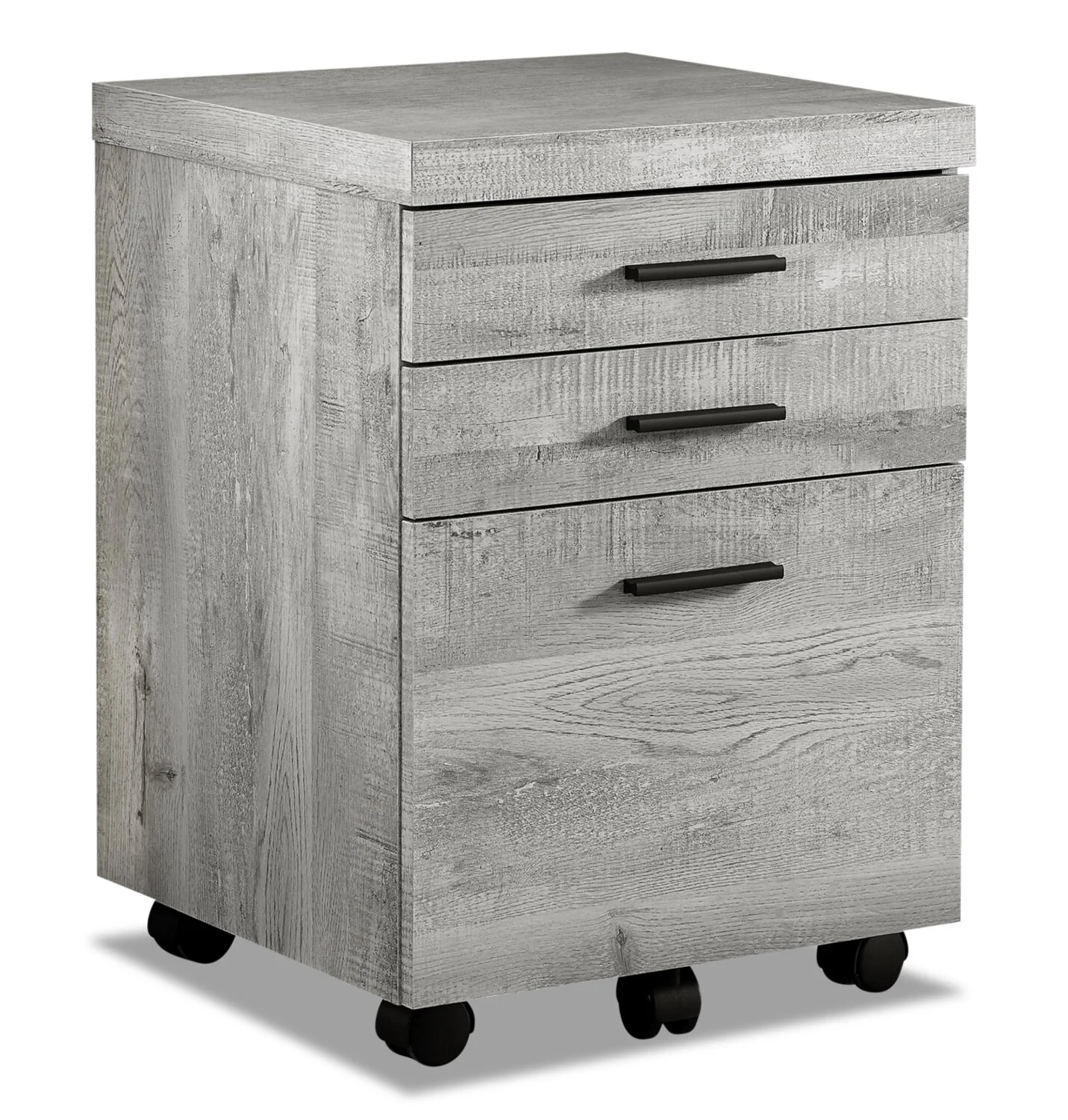 Bruno 18.25" 3-Drawer Filing Cabinet - Grey