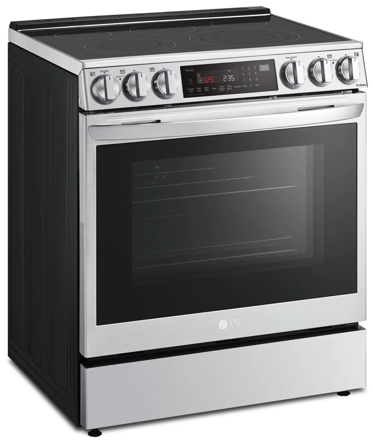 LG 6.3 Cu. Ft. Smart Electric Range with Air Fry and ProBake Convection? - Smudge Proof Stainless Steel - LSEL6335F