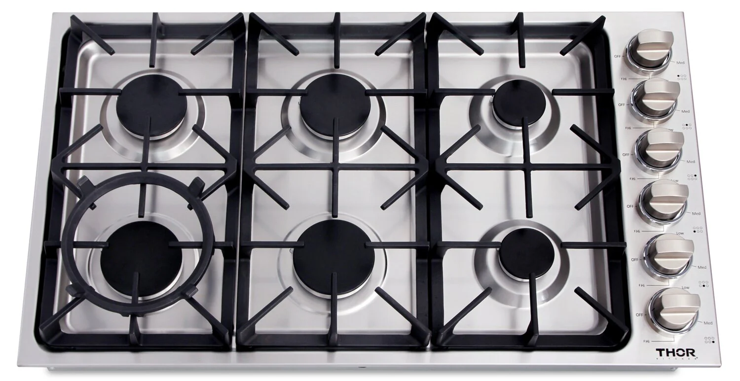 Thor Kitchen 36" Professional 6-Burner Gas Cooktop - TGC3601