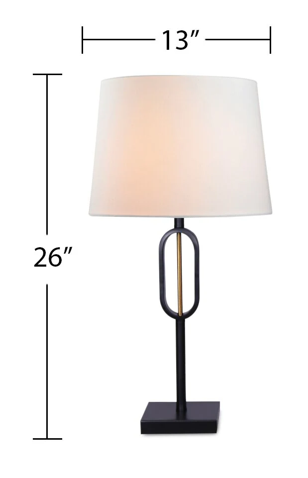 Patsy Matte Black with Brushed Gold Accent 3-Piece Set, Floor and Two Table Lamps