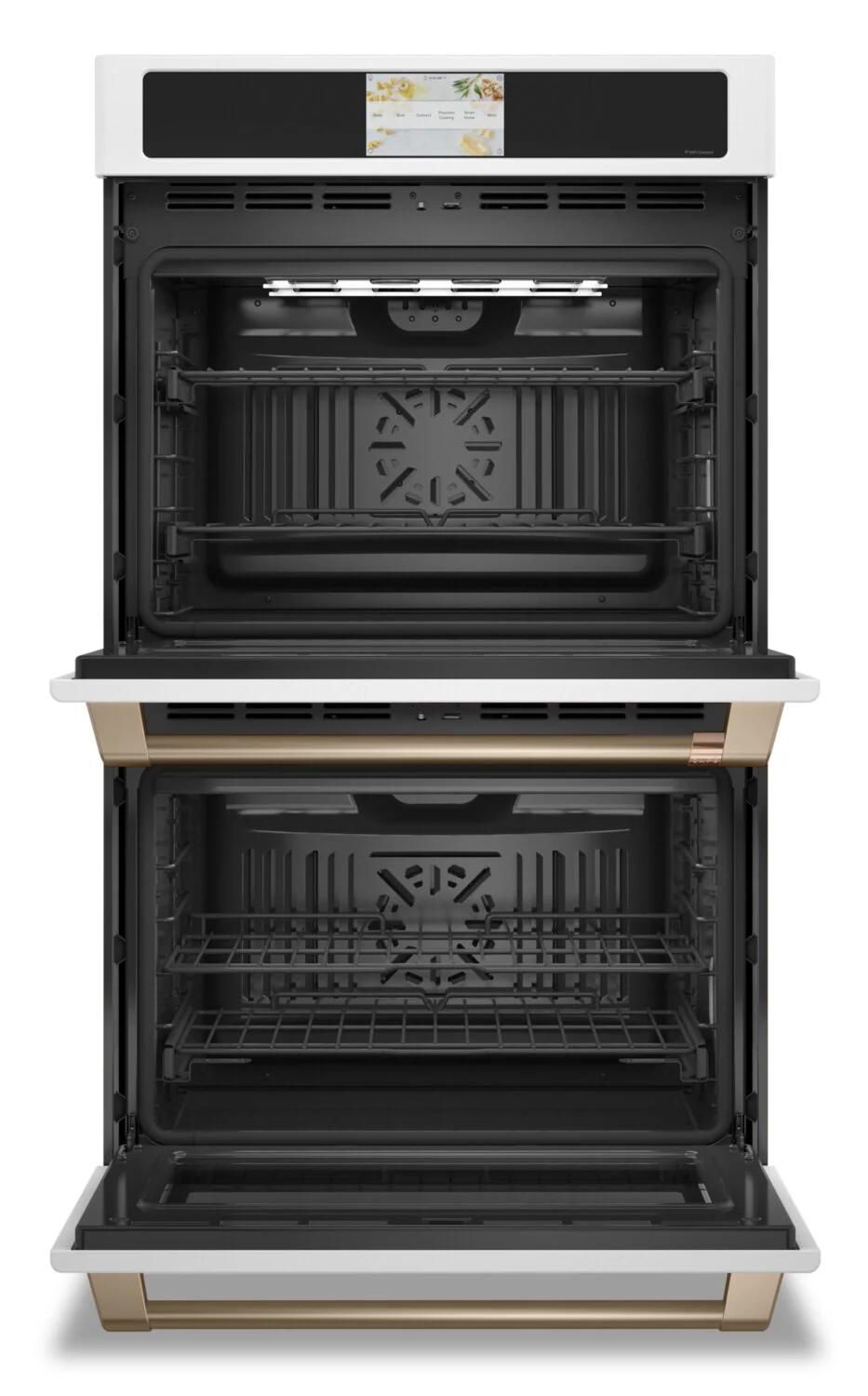 Cafe 30" 10 Cu. Ft. Electric Double Wall Oven with True European Convection - Matte White - CTD90DP4NW2