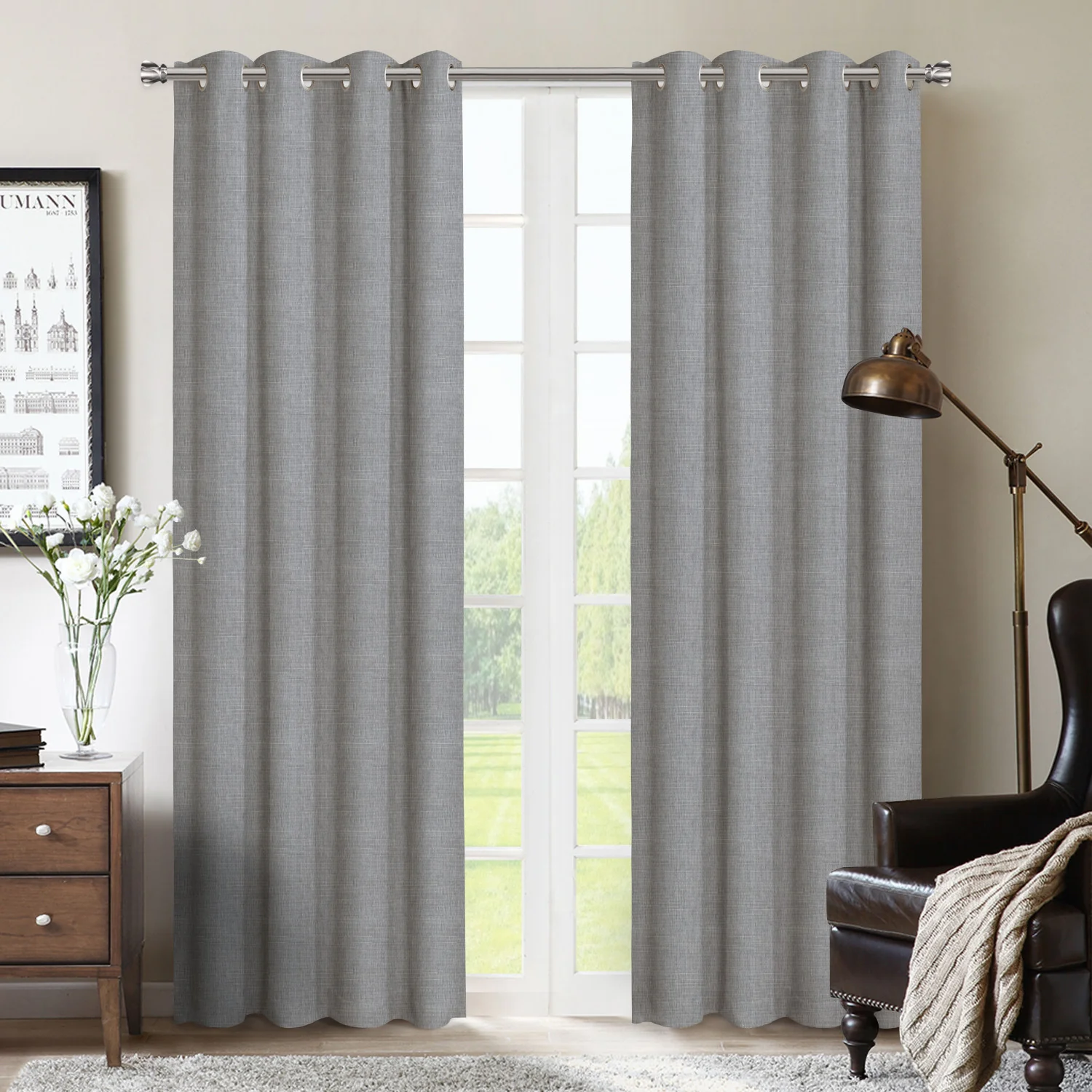 Berks Blackout Grommet Panel (pair) 54x95"grey Window Panel