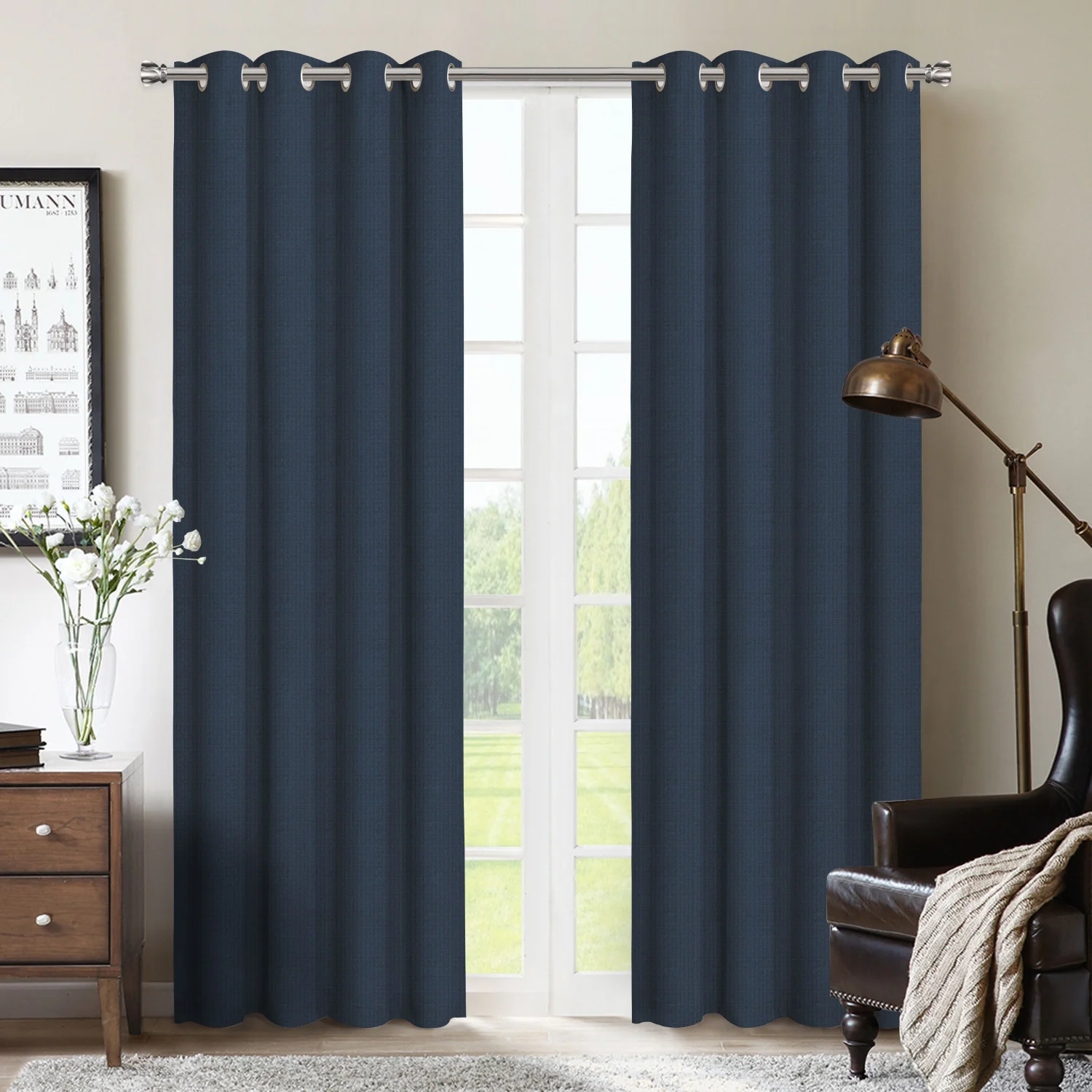 Allegheny Blackout Grommet Panel (pair) 54x84" Navy Window Panel