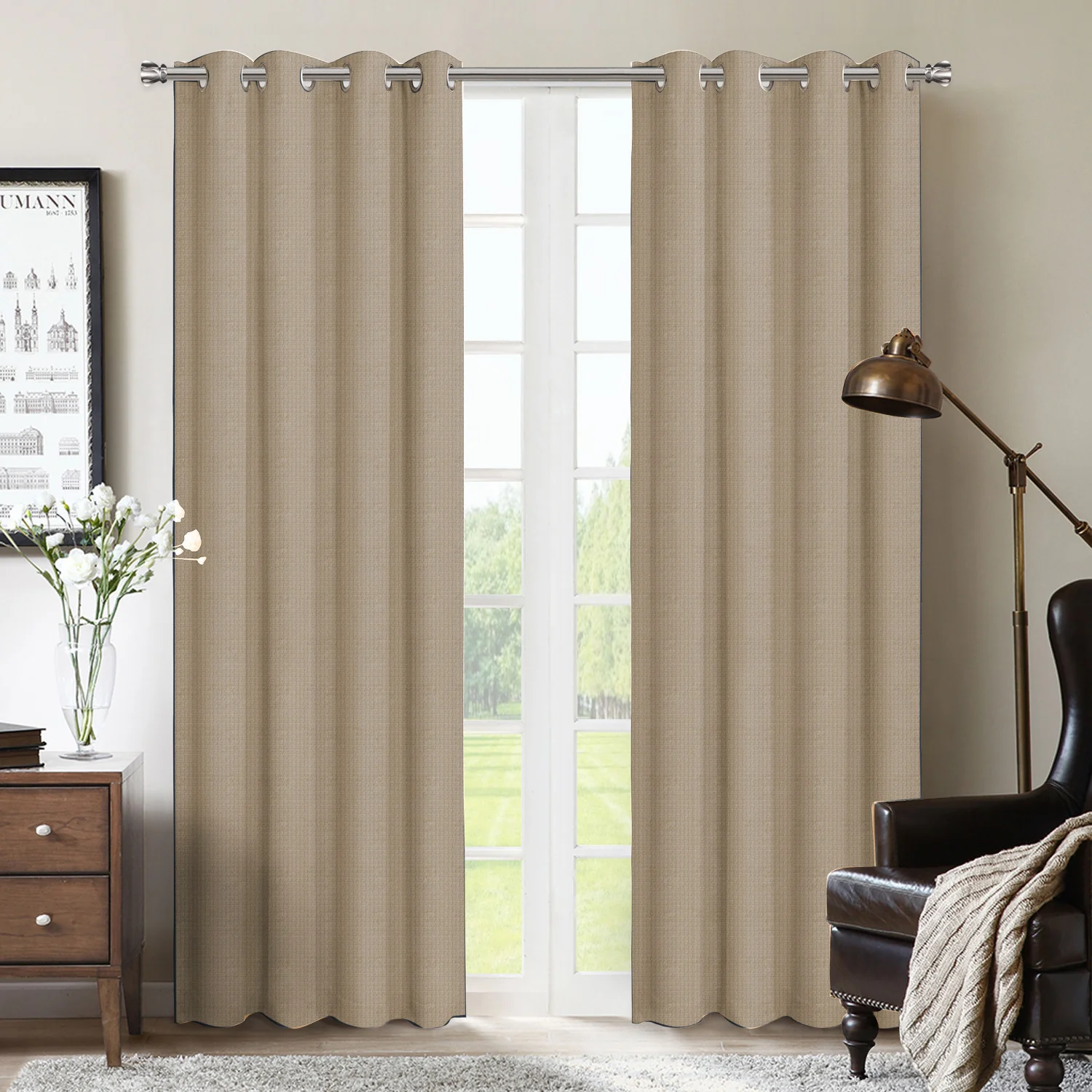 Allegheny Blackout Grommet Panel (pair) 54x84" Taupe Window Panel