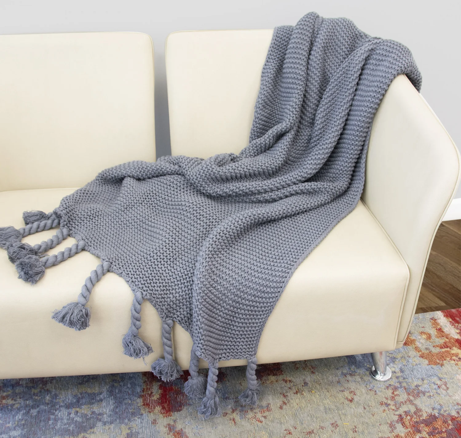 Amora Throw 50x60" Charcoal