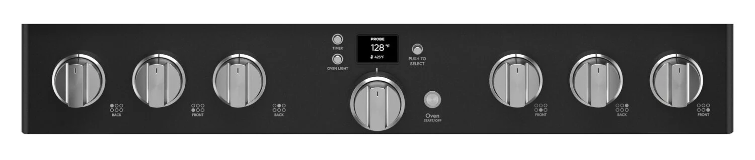 Cafe 6.2 Cu. Ft. Smart Gas Range with True European Convection and Self Clean Racks - Matte Black - CGY366P3TD1