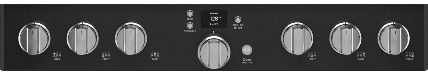 Cafe 5.7 Cu. Ft. Smart Dual Fuel Range with True European Convection and Self Clean Racks - Matte Black - C2Y366P3TD1