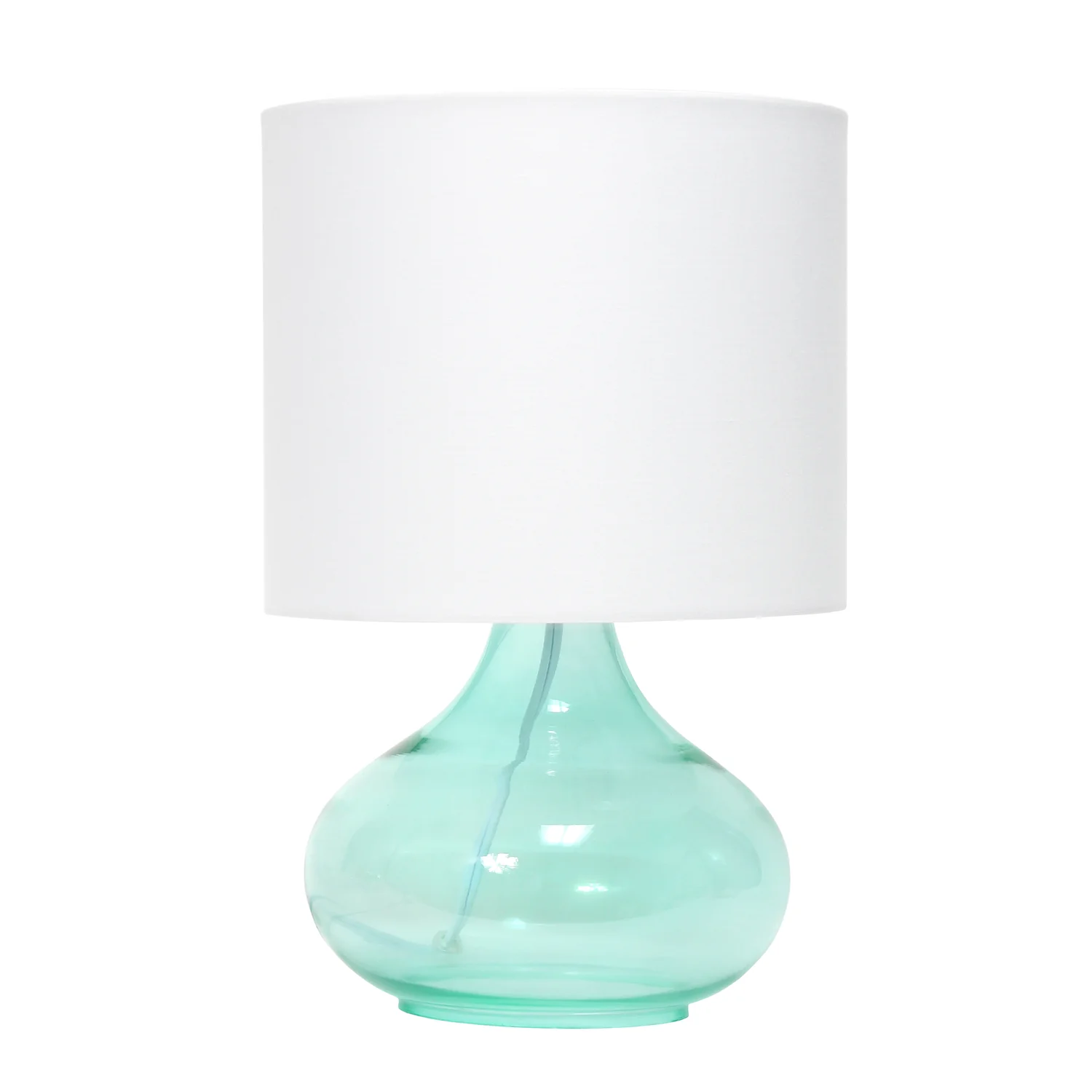 1772-simple-designs-glass-raindrop-table-lamp-with-fabric-shade-aqua-with-white-shade-2.webp Simple Designs Glass Raindrop Table Lamp with Fabric Shade, Aqua with White Shade