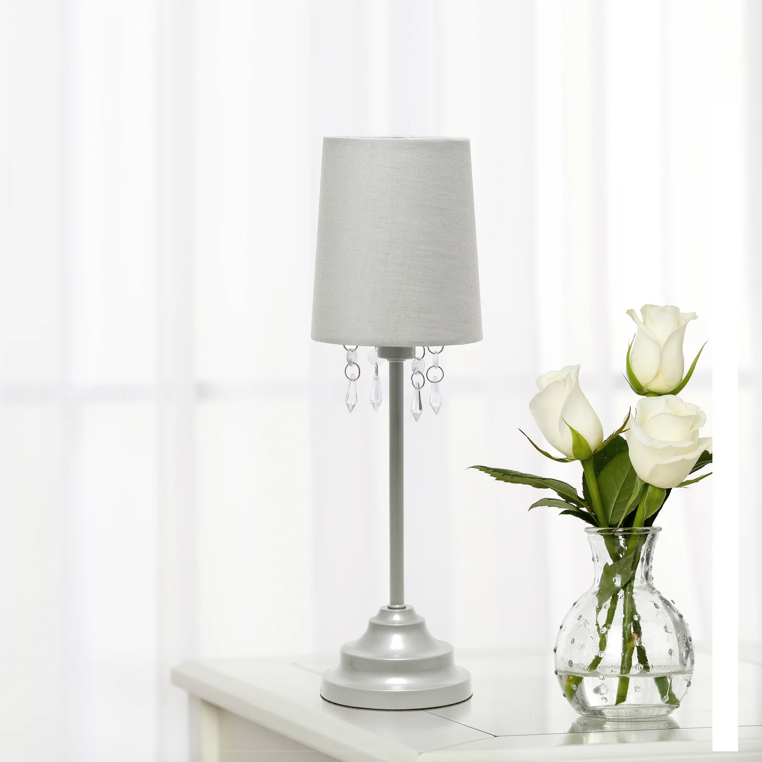 1798-simple-designs-table-lamp-with-fabric-shade-and-hanging-acrylic-beads-5.webp Simple Designs Table Lamp with Fabric Shade And Hanging Acrylic Beads