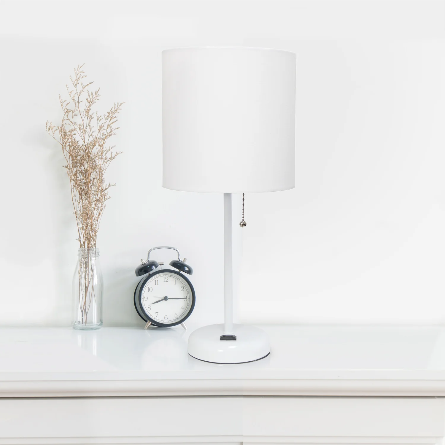 1815-limelights-white-stick-lamp-with-charging-outlet-and-fabric-shade-2-pack-set-white-lamp-set-5.webp Limelights White Stick Lamp with Charging Outlet And Fabric Shade 2 Pack Set, White Lamp Set