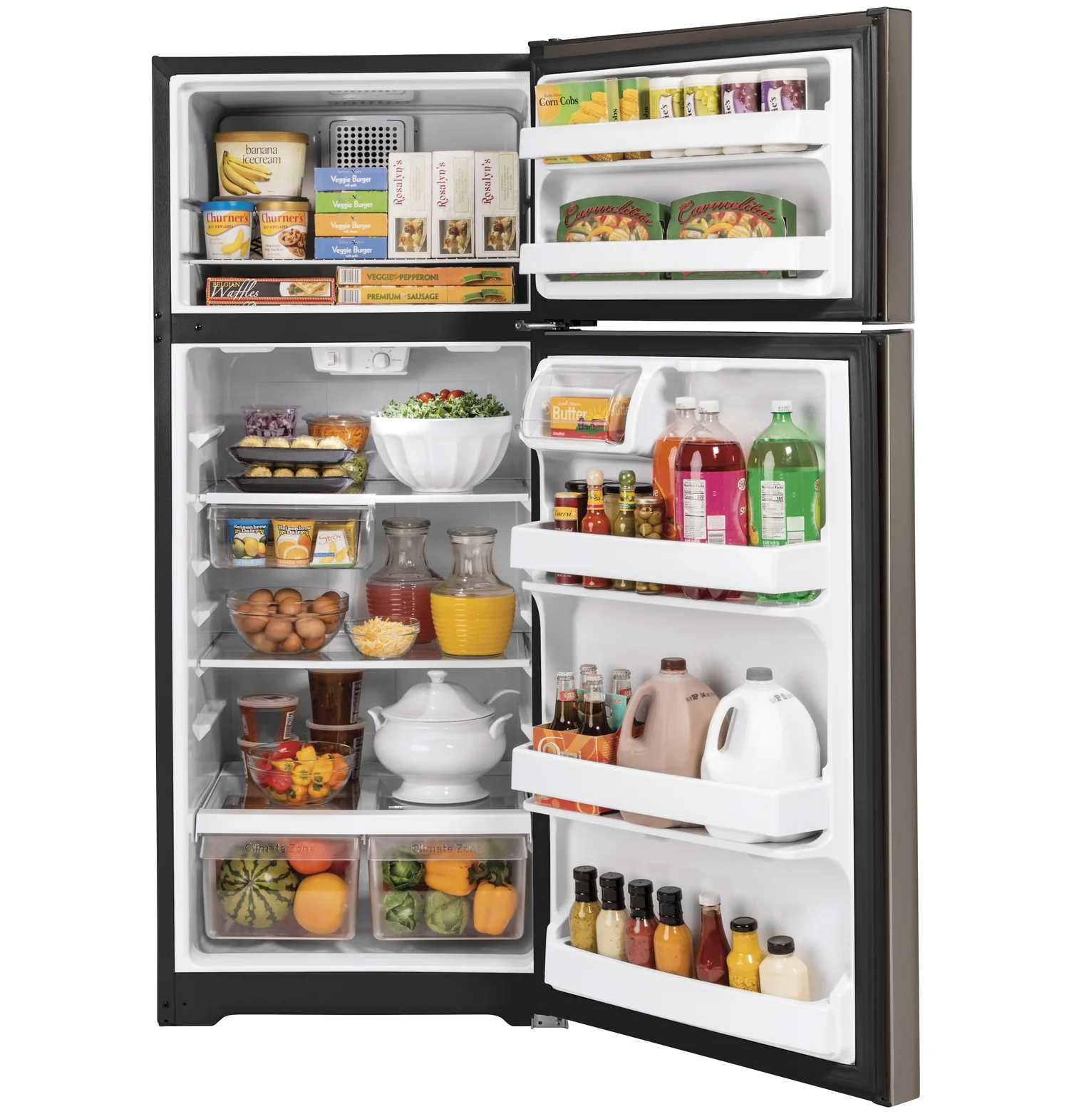 GE 28" 17.5 Cu. Ft. Top-Mount Refrigerator - Slate - GTE18GMNRES